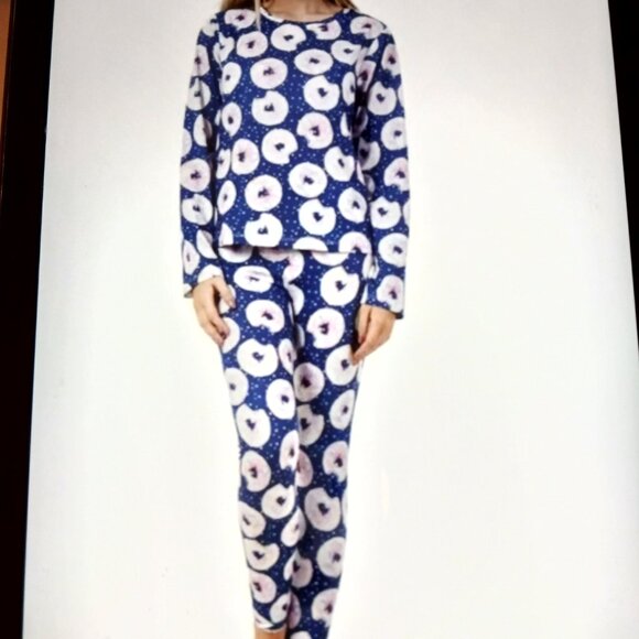 Asos Women's Pajama Set Blue Doughnut Print US SZ 6 NWT - Picture 10 of 10